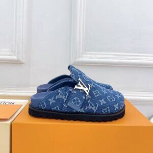 Louis Vuitton Monogram Denim Mules